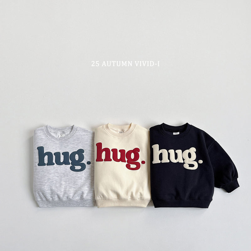 Vivid I - Korean Children Fashion - #magicofchildhood - Hug Embossed Sweatshirt