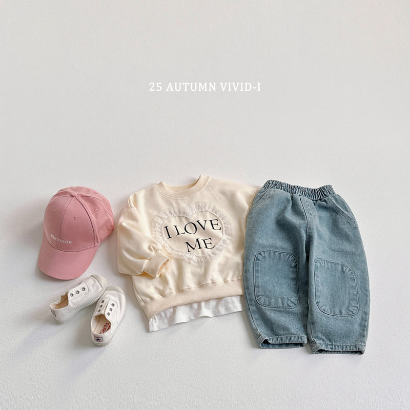 Vivid I - Korean Children Fashion - #magicofchildhood - Point Pancake Denim - 11