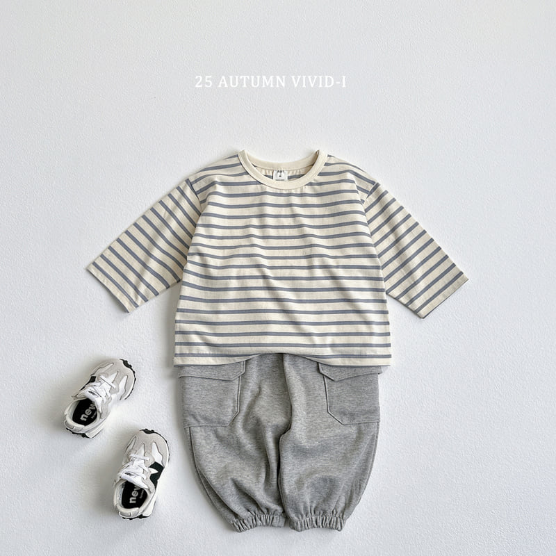Vivid I - Korean Children Fashion - #minifashionista - Cuff Stripe Tee - 8