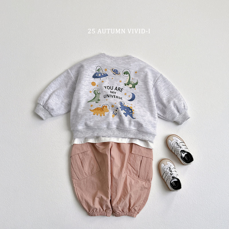 Vivid I - Korean Children Fashion - #minifashionista - Space Dino Sweatshirt - 10