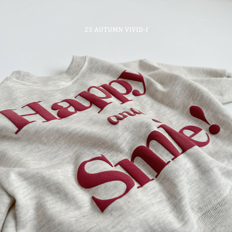 Vivid I - Korean Children Fashion - #minifashionista - Happy Embossed Sweatshirt - 3