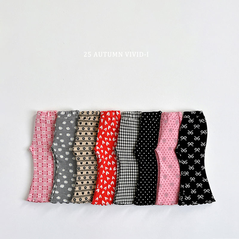 Vivid I - Korean Children Fashion - #minifashionista - Jacquard Pattern Bootcut Pants