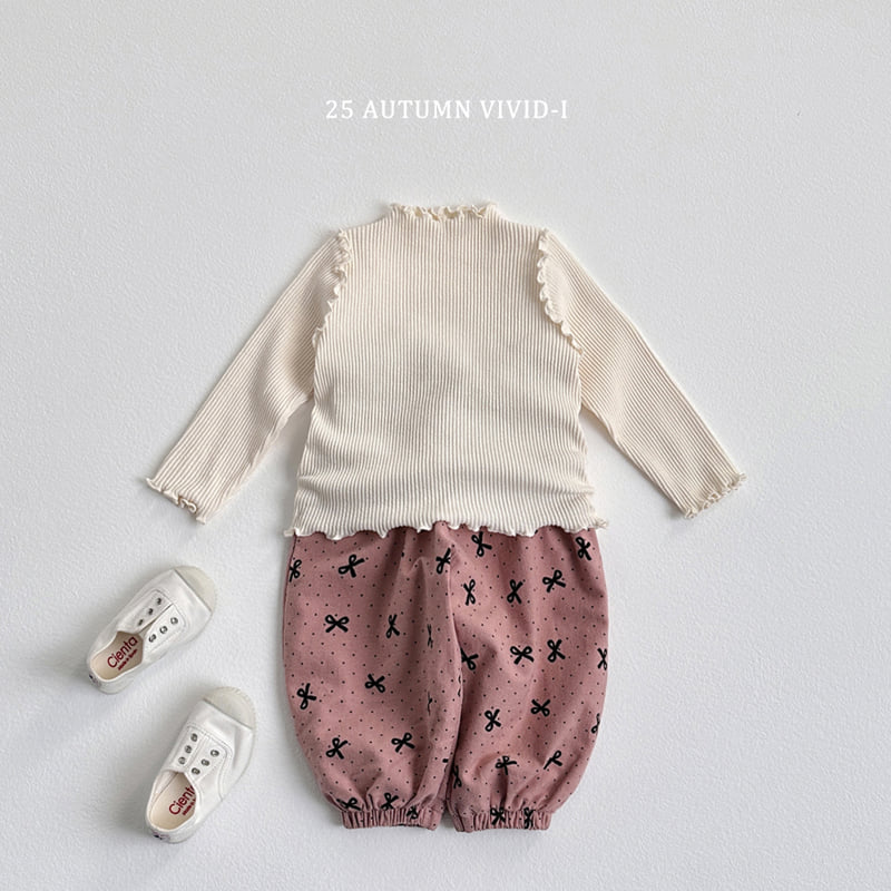 Vivid I - Korean Children Fashion - #minifashionista - Ribbed Wavel Tee - 12