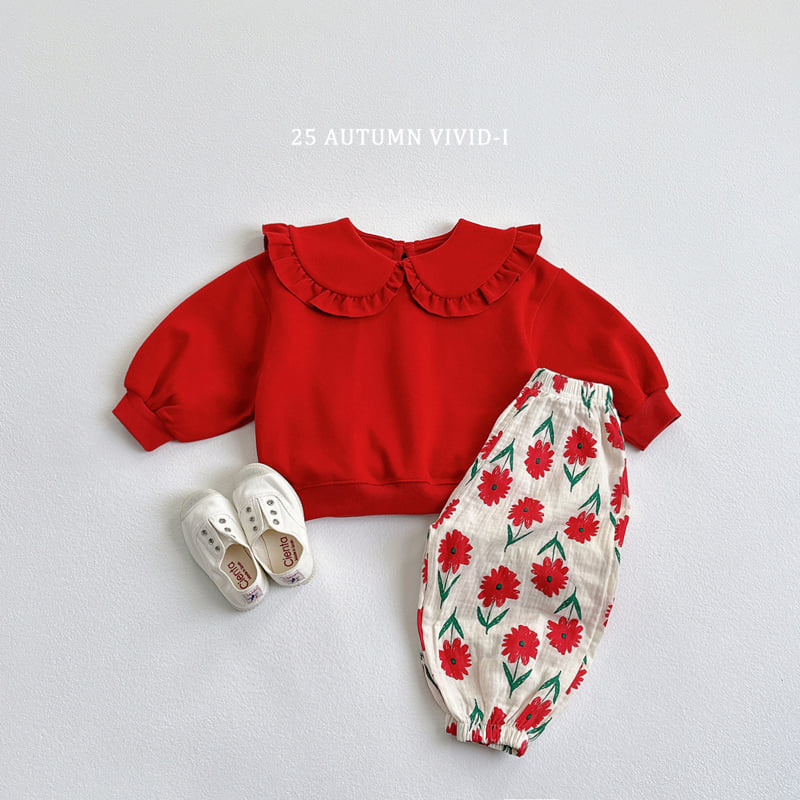 Vivid I - Korean Children Fashion - #minifashionista - Round Collar Bootcut Set - 11