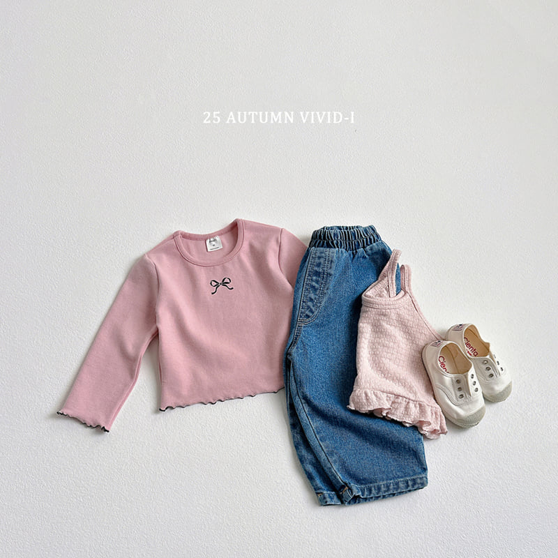 Vivid I - Korean Children Fashion - #minifashionista - Ribbon Embossed Sweatshirt - 7