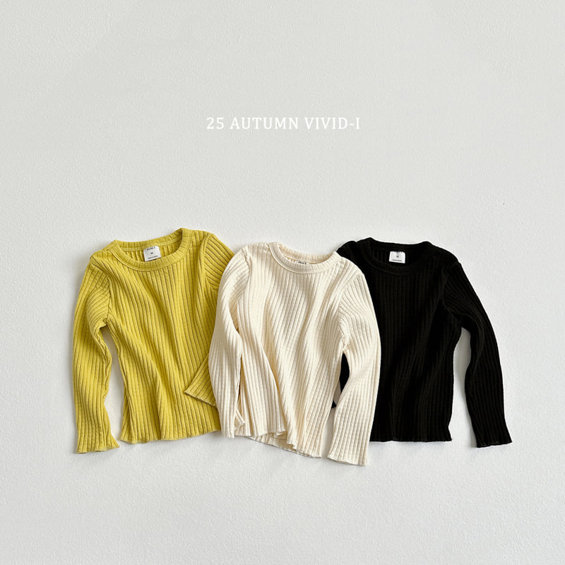 Vivid I - Korean Children Fashion - #minifashionista - Simple Ribbed Tee