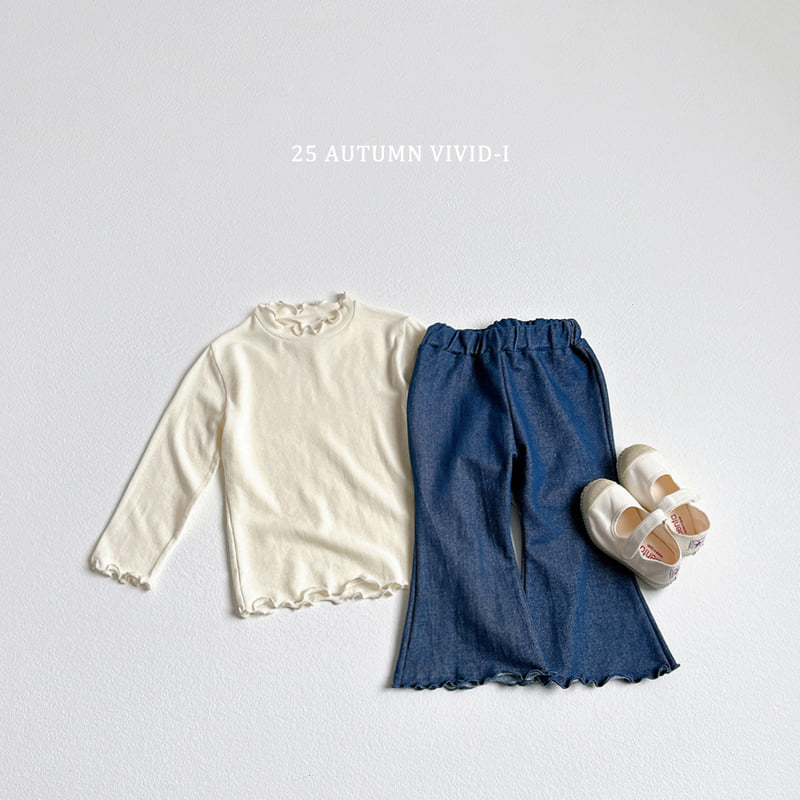Vivid I - Korean Children Fashion - #prettylittlegirls - Stretch Bootcut Pants - 8