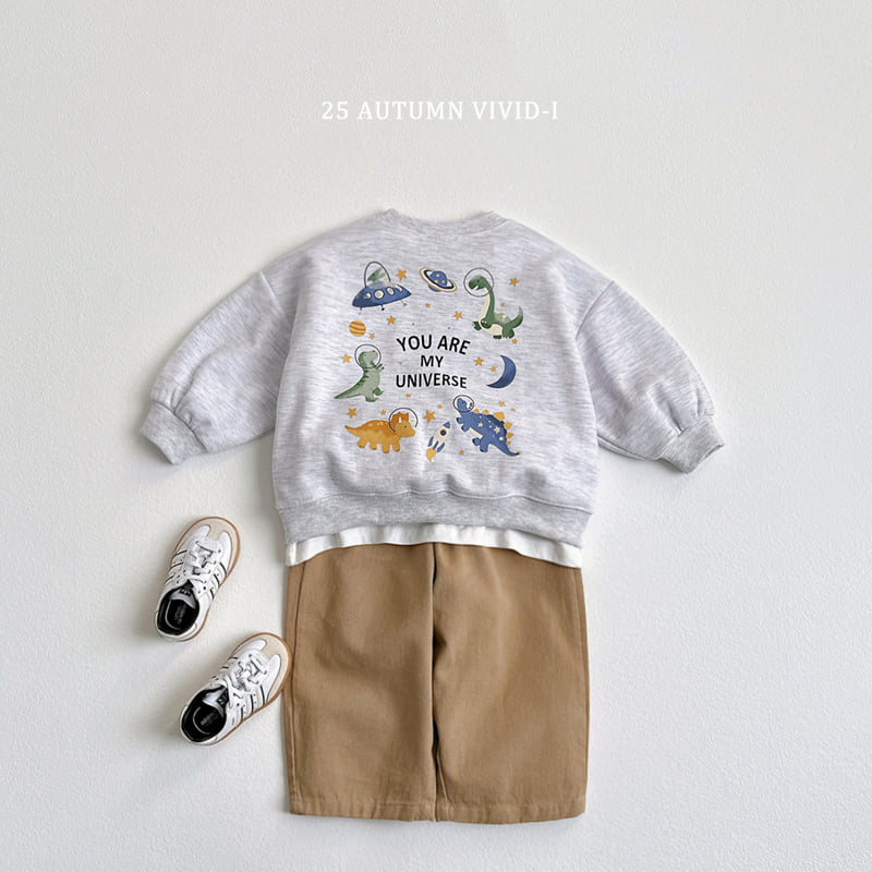 Vivid I - Korean Children Fashion - #prettylittlegirls - Space Dino Sweatshirt - 11