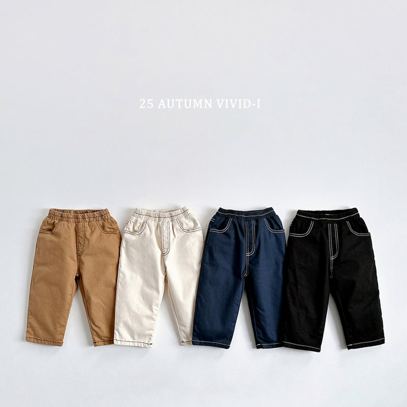 Vivid I - Korean Children Fashion - #prettylittlegirls - Fall Stitch Cotton Pants - 3