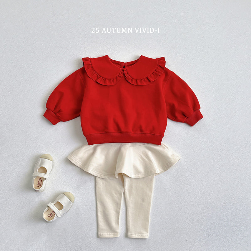 Vivid I - Korean Children Fashion - #prettylittlegirls - Round Collar Bootcut Set - 12