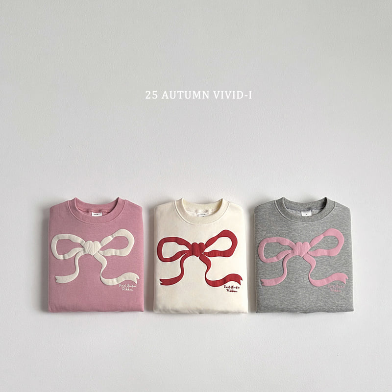 Vivid I - Korean Children Fashion - #prettylittlegirls - Ribbon Embossed Sweatshirt - 3