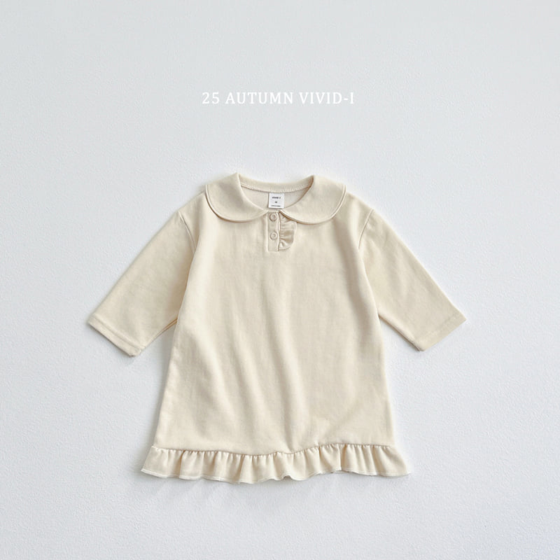 Vivid I - Korean Children Fashion - #minifashionista - Buttoned Frill One-piece - 4