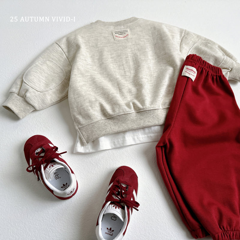 Vivid I - Korean Children Fashion - #prettylittlegirls - Label Pancake Sweatshirt - 12