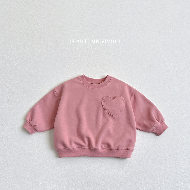 Vivid I - Korean Children Fashion - #minifashionista - Heart Pocket Sweatshirt - 4