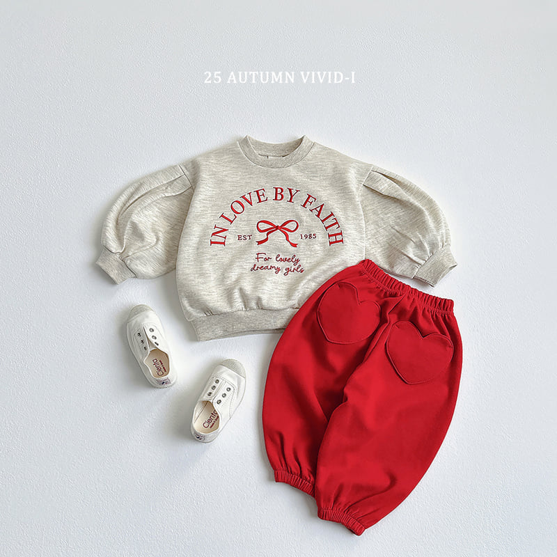 Vivid I - Korean Children Fashion - #prettylittlegirls - Puff Ribbon Sweatshirt - 12