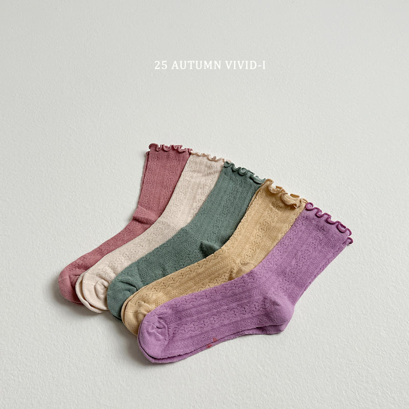 Vivid I - Korean Children Fashion - #stylishchildhood - Wave Socks Set - 2