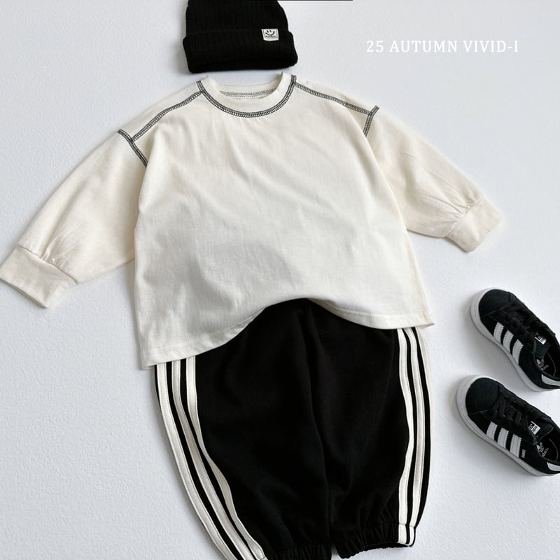 Vivid I - Korean Children Fashion - #stylishchildhood - Triple Line Jogger Pants - 12