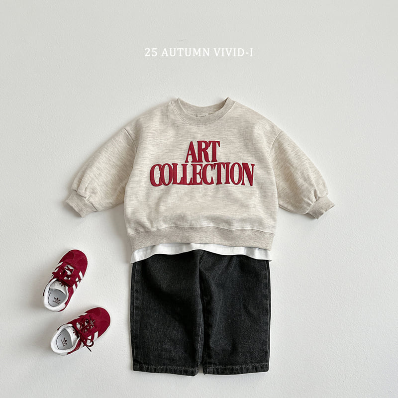 Vivid I - Korean Children Fashion - #stylishchildhood - Art Embossed Sweatshirt - 10