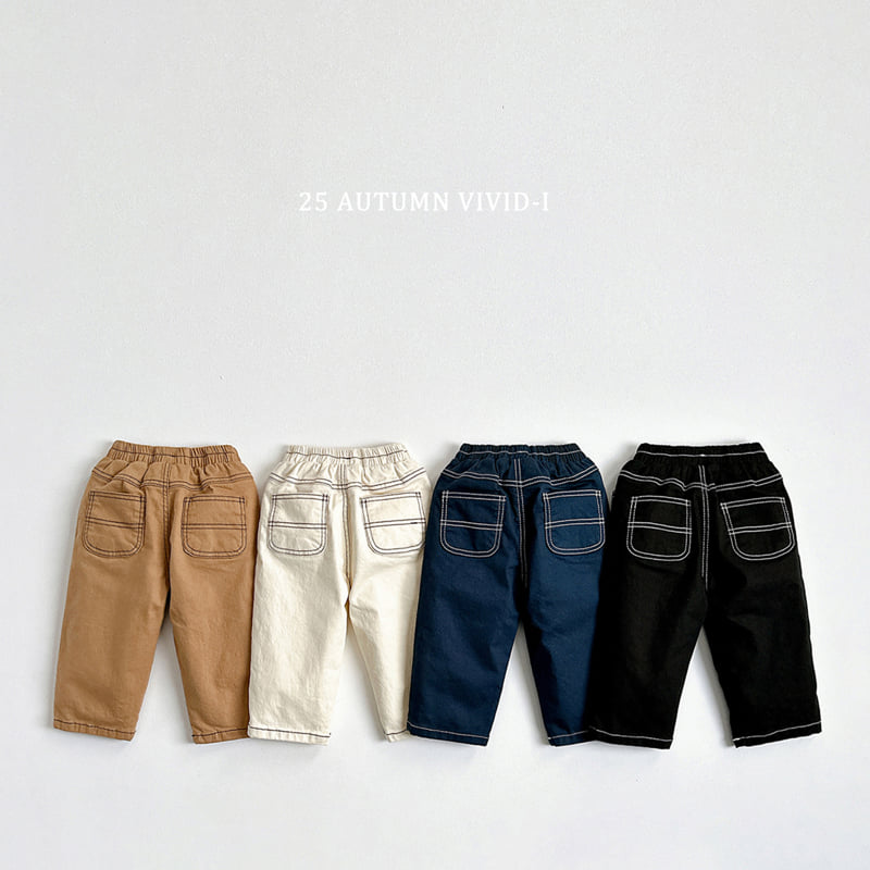 Vivid I - Korean Children Fashion - #prettylittlegirls - Fall Stitch Cotton Pants - 4