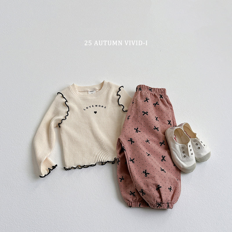 Vivid I - Korean Children Fashion - #todddlerfashion - Love Ribbed Wing Tee - 9