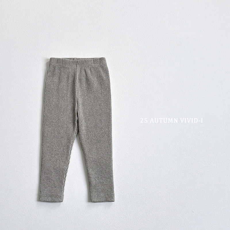 Vivid I - Korean Children Fashion - #todddlerfashion - Fall Ribbed Leggings - 6