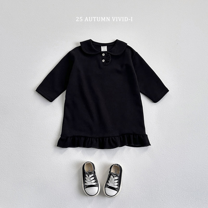 Vivid I - Korean Children Fashion - #todddlerfashion - Buttoned Frill One-piece - 5