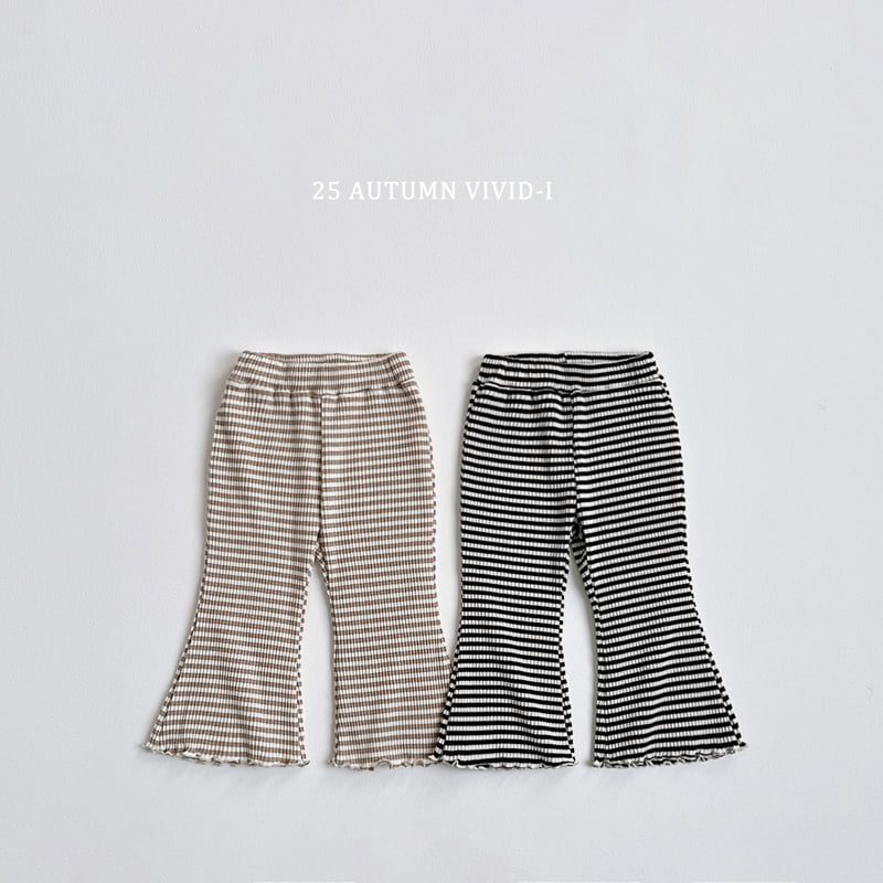 Vivid I - Korean Children Fashion - #todddlerfashion - Striped Bootcut Pants