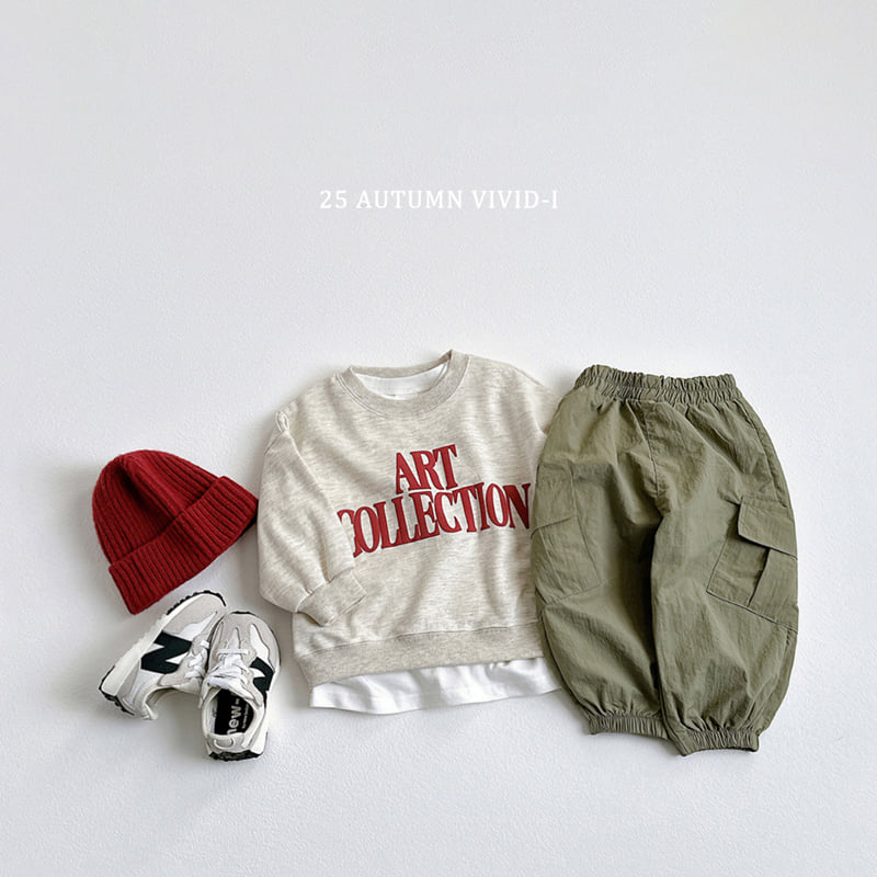Vivid I - Korean Children Fashion - #todddlerfashion - Art Embossed Sweatshirt - 8