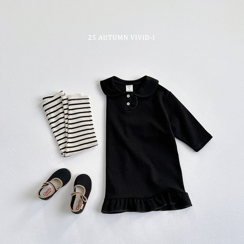 Vivid I - Korean Children Fashion - #toddlerclothing - Ribbed Striped Leggings - 12