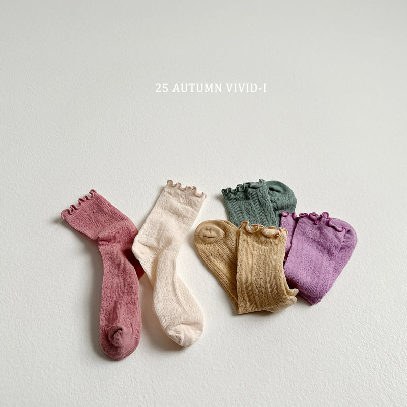 Vivid I - Korean Children Fashion - #toddlerclothing - Wave Socks Set