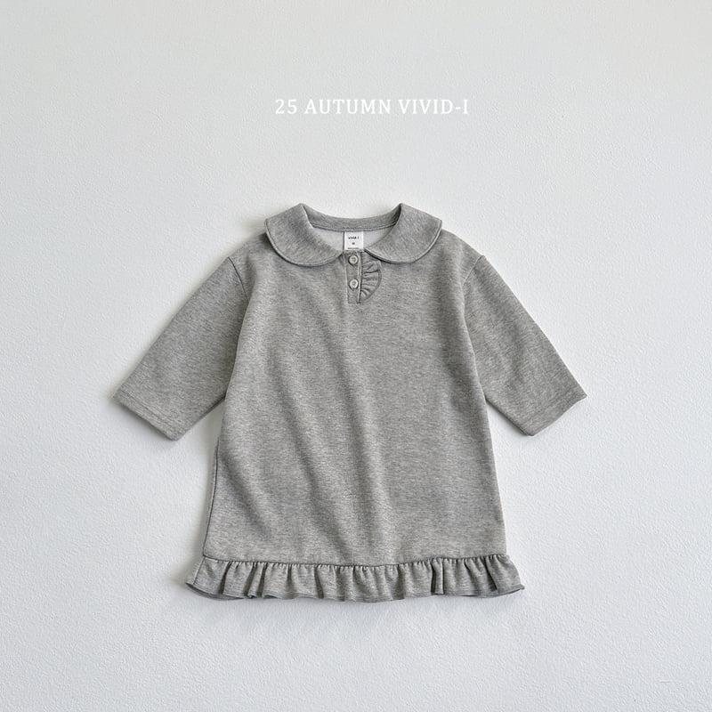 Vivid I - Korean Children Fashion - #toddlerclothing - Buttoned Frill One-piece - 6