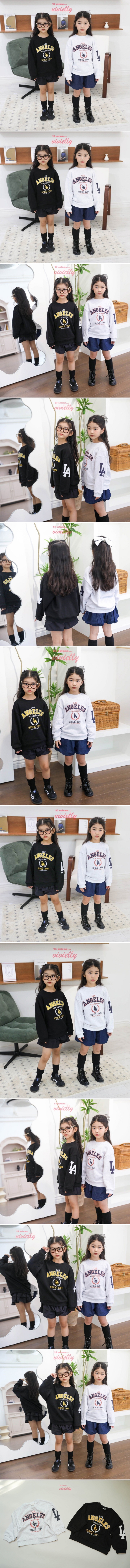 Vivielly - Korean Children Fashion - #Kfashion4kids - LA Logo Sweatshirt - 2
