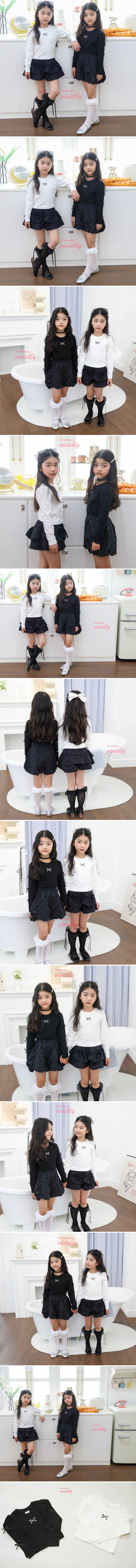 Vivielly - Korean Children Fashion - #stylishchildhood - Benny Ribbon Tee - 2