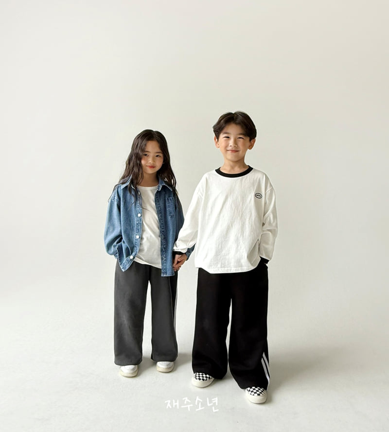 Witty Boy - Korean Children Fashion - #Kfashion4kids - Double Line Track Pants (Black) - 11