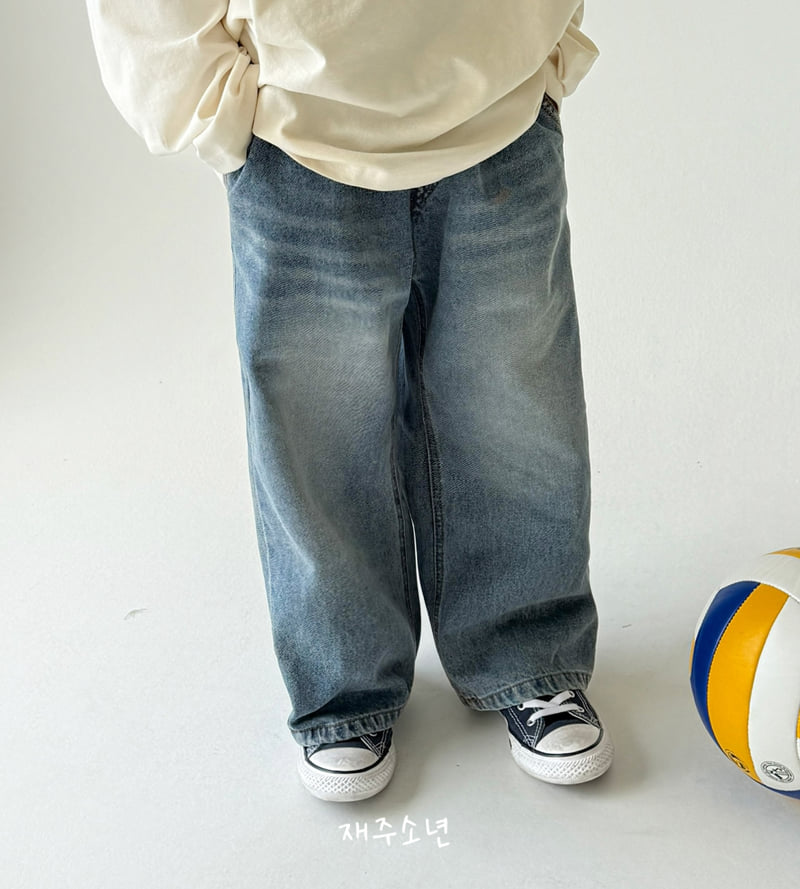 Witty Boy - Korean Children Fashion - #Kfashion4kids - Old School Denim Pants - 8