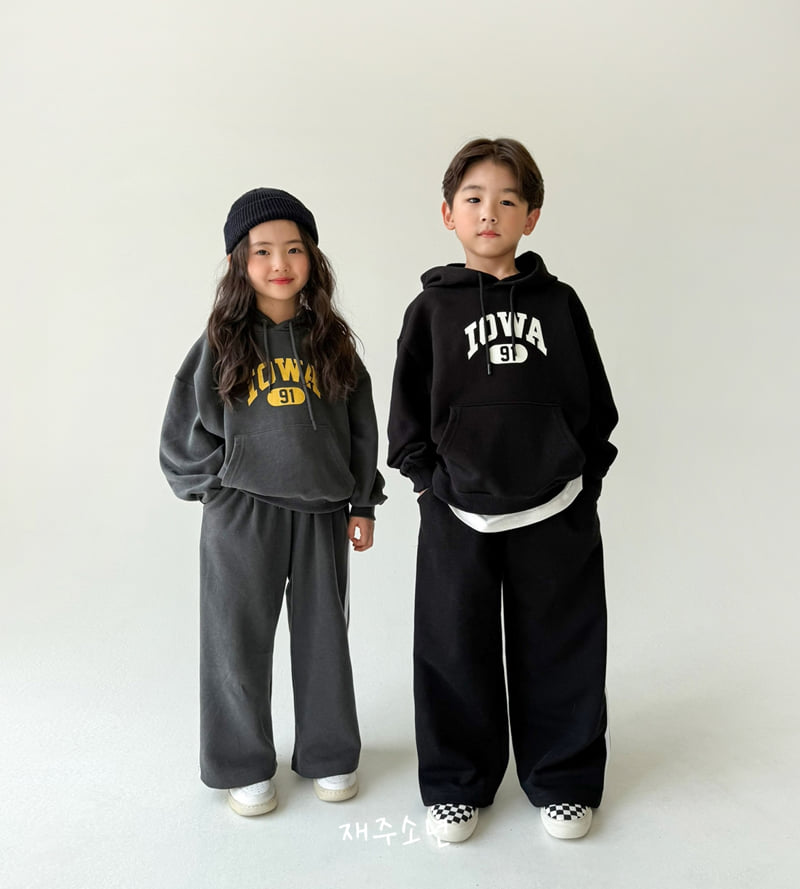 Witty Boy - Korean Children Fashion - #childofig - Double Line Track Pants (Black) - 3