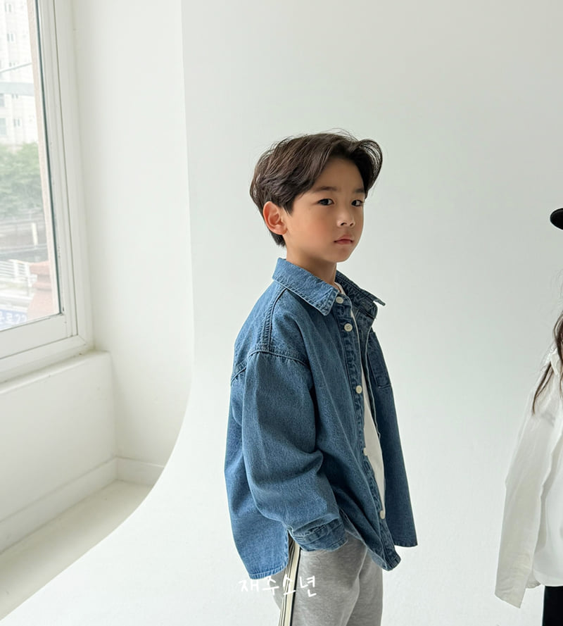Witty Boy - Korean Children Fashion - #childofig - Authentic Denim Shirt