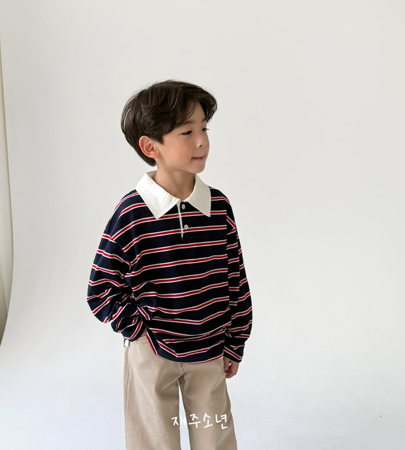 Witty Boy - Korean Children Fashion - #childrensboutique - Milano Collar Tee - 6