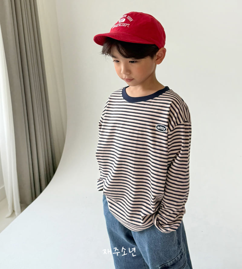 Witty Boy - Korean Children Fashion - #childrensboutique - Genie Striped Tee - 12