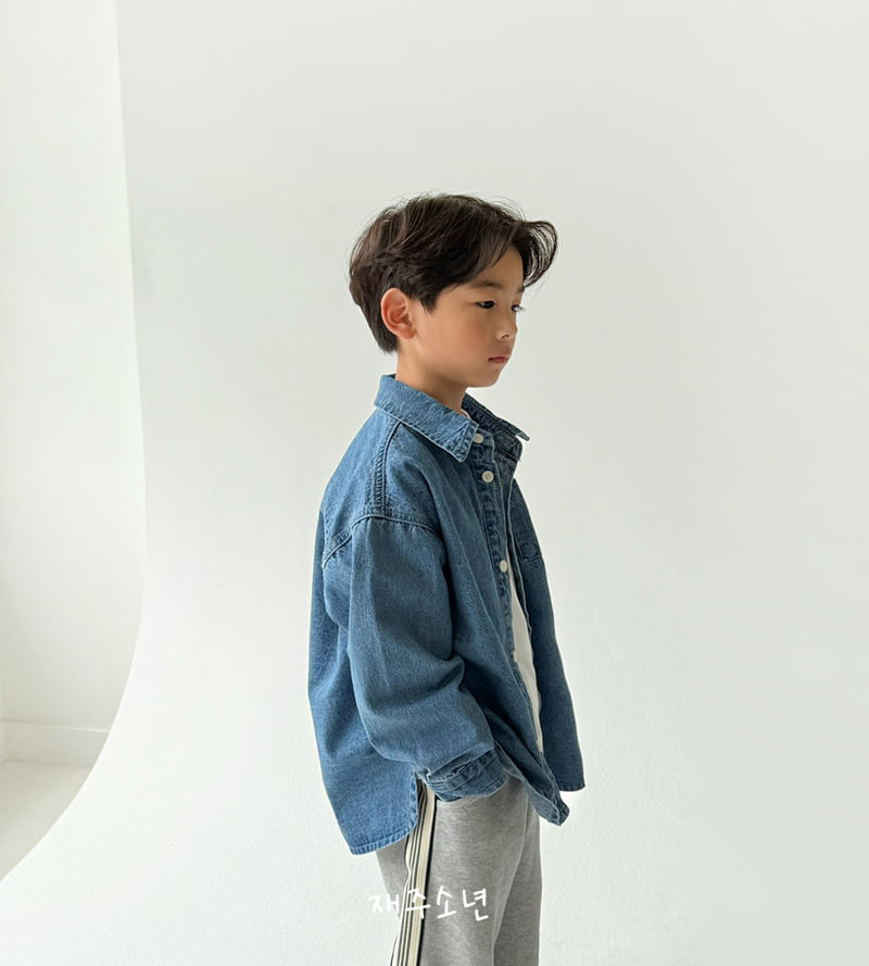 Witty Boy - Korean Children Fashion - #childrensboutique - Authentic Denim Shirt - 2