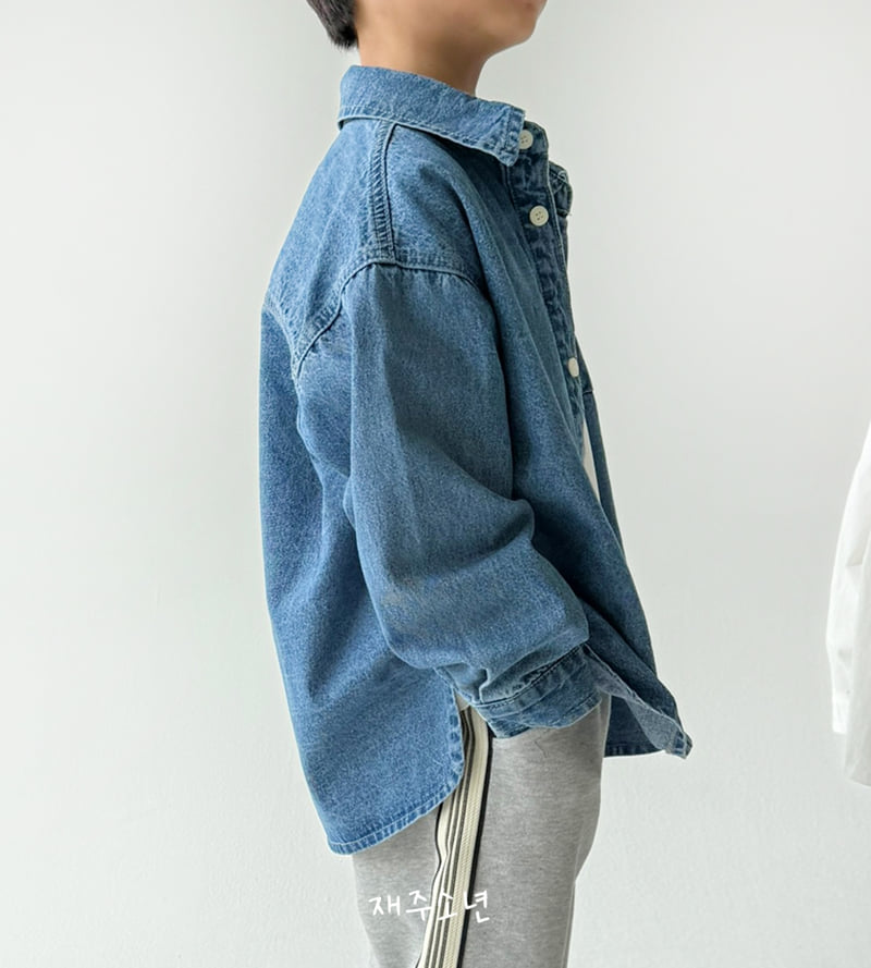 Witty Boy - Korean Children Fashion - #designkidswear - Authentic Denim Shirt - 3