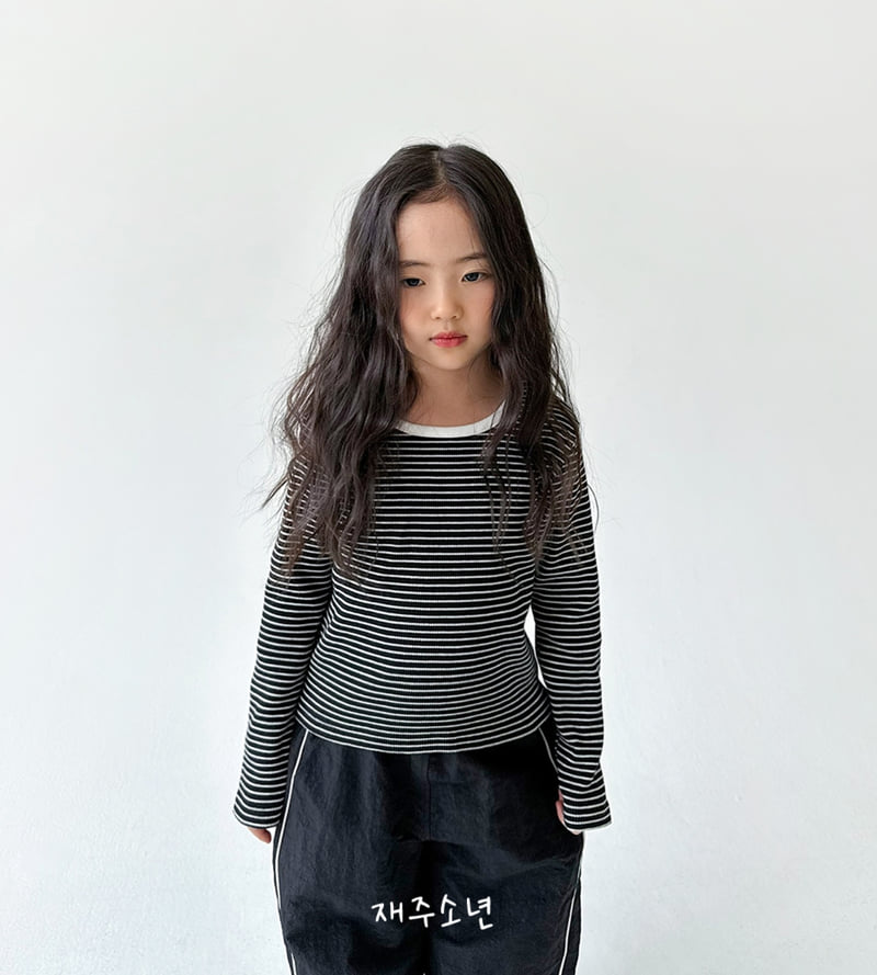 Witty Boy - Korean Children Fashion - #designkidswear - Jenny Ribbed Stripe Tee - 7