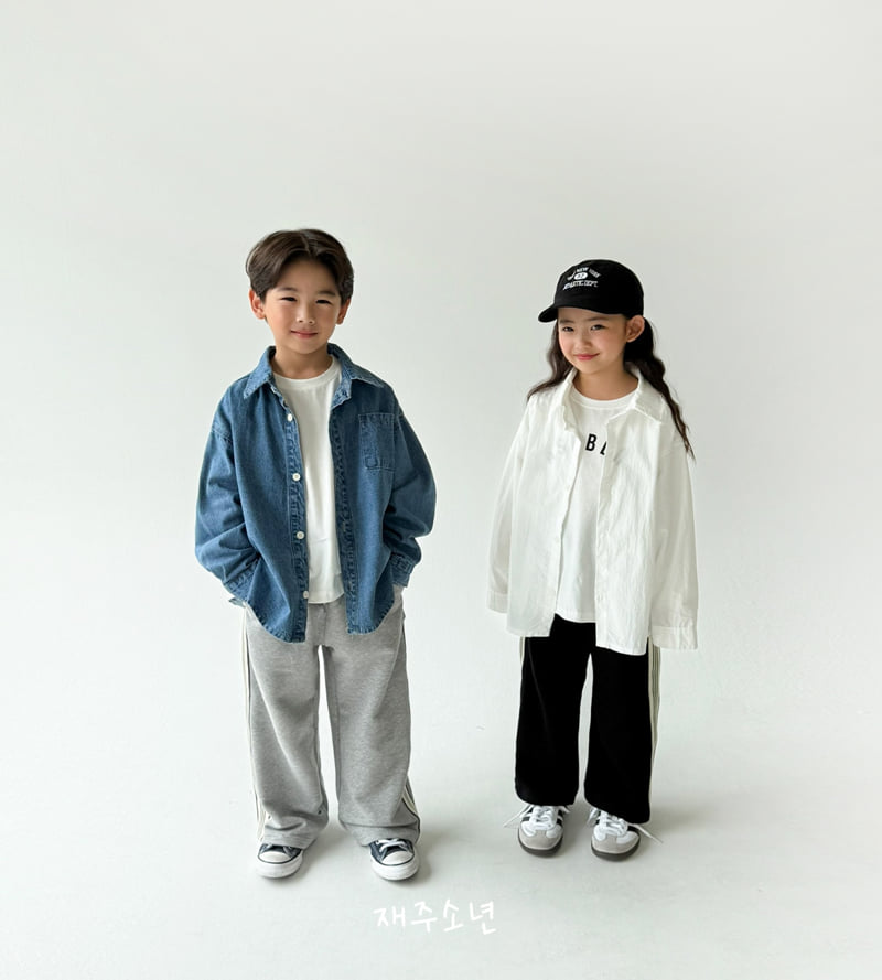 Witty Boy - Korean Children Fashion - #designkidswear - Authentic Denim Shirt - 4