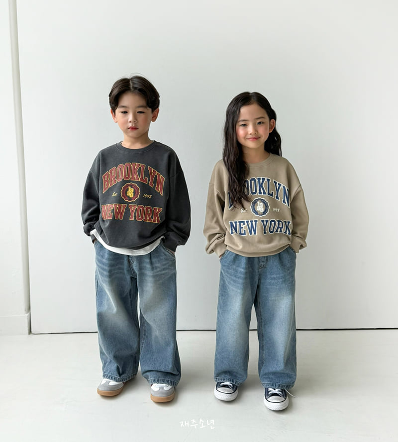 Witty Boy - Korean Children Fashion - #discoveringself - Old School Denim Pants - 3