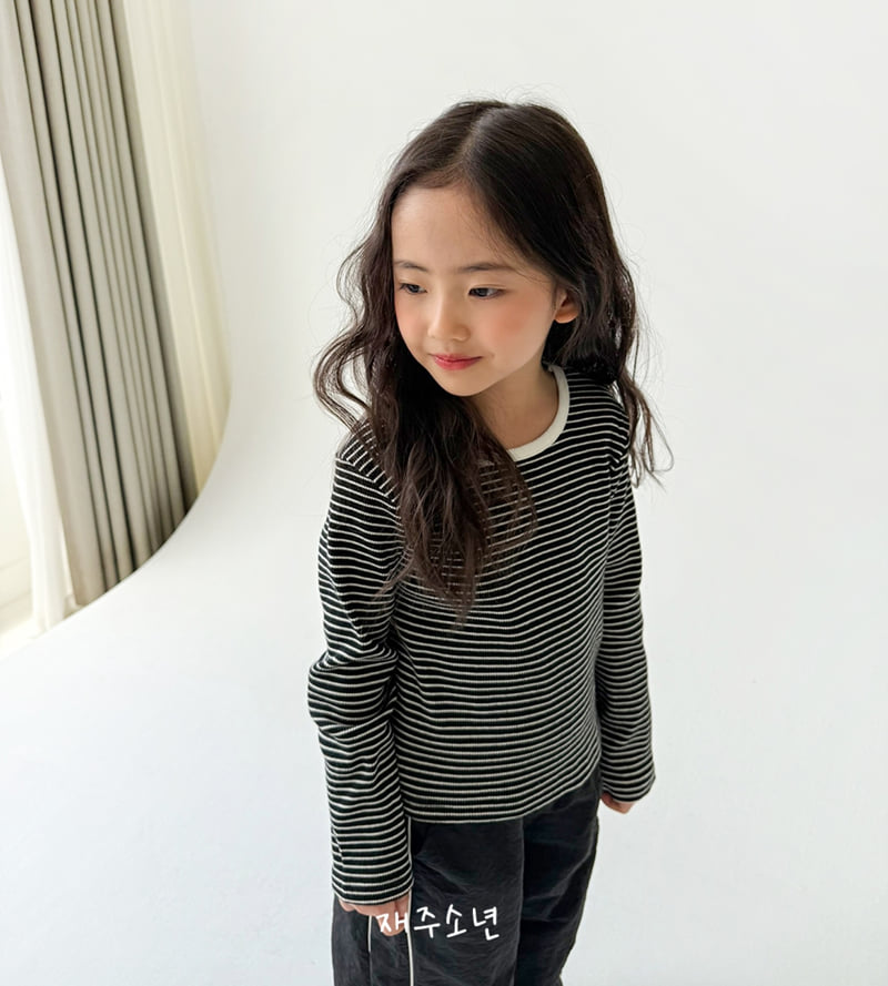 Witty Boy - Korean Children Fashion - #discoveringself - Jenny Ribbed Stripe Tee - 8