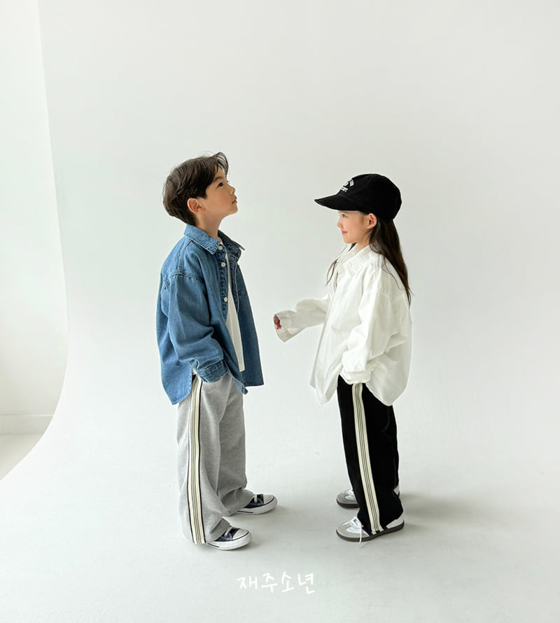 Witty Boy - Korean Children Fashion - #kidsshorts - Authentic Denim Shirt - 6