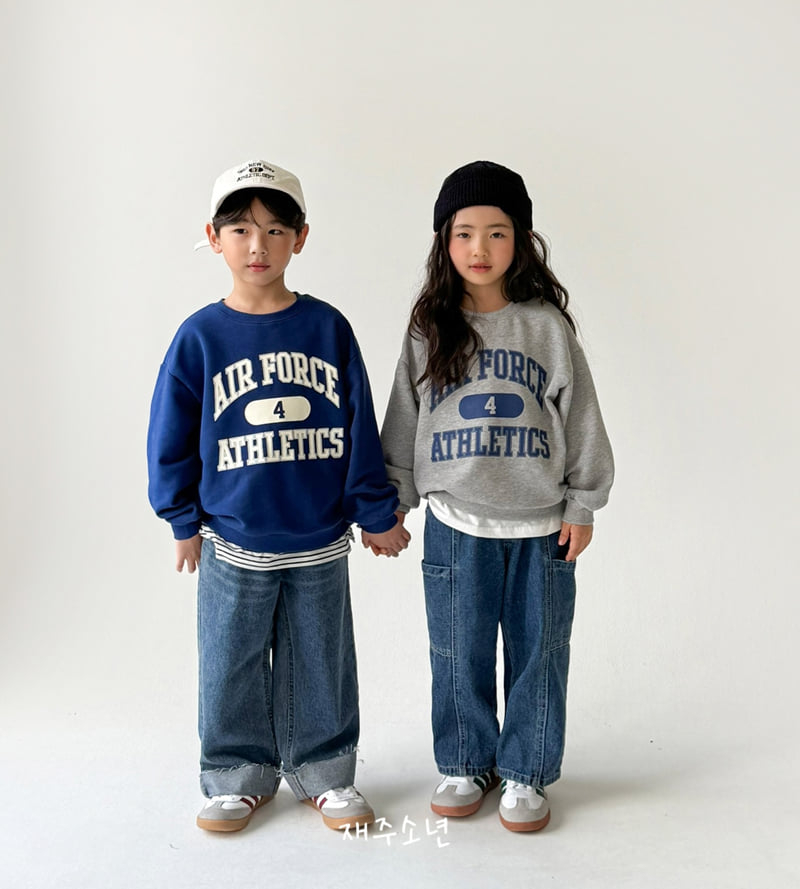 Witty Boy - Korean Children Fashion - #kidsshorts - Air Force Sweatshirt - 4