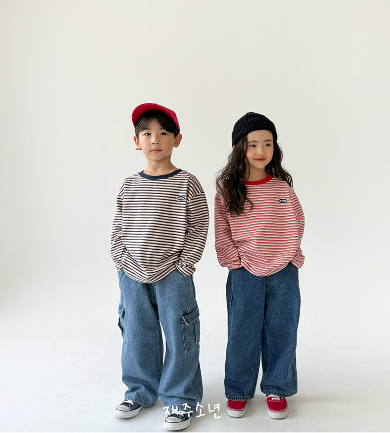 Witty Boy - Korean Children Fashion - #littlefashionista - Hip Cargo Denim Pants - 2