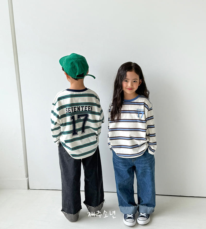 Witty Boy - Korean Children Fashion - #littlefashionista - Seventeen Stripe Tee - 4