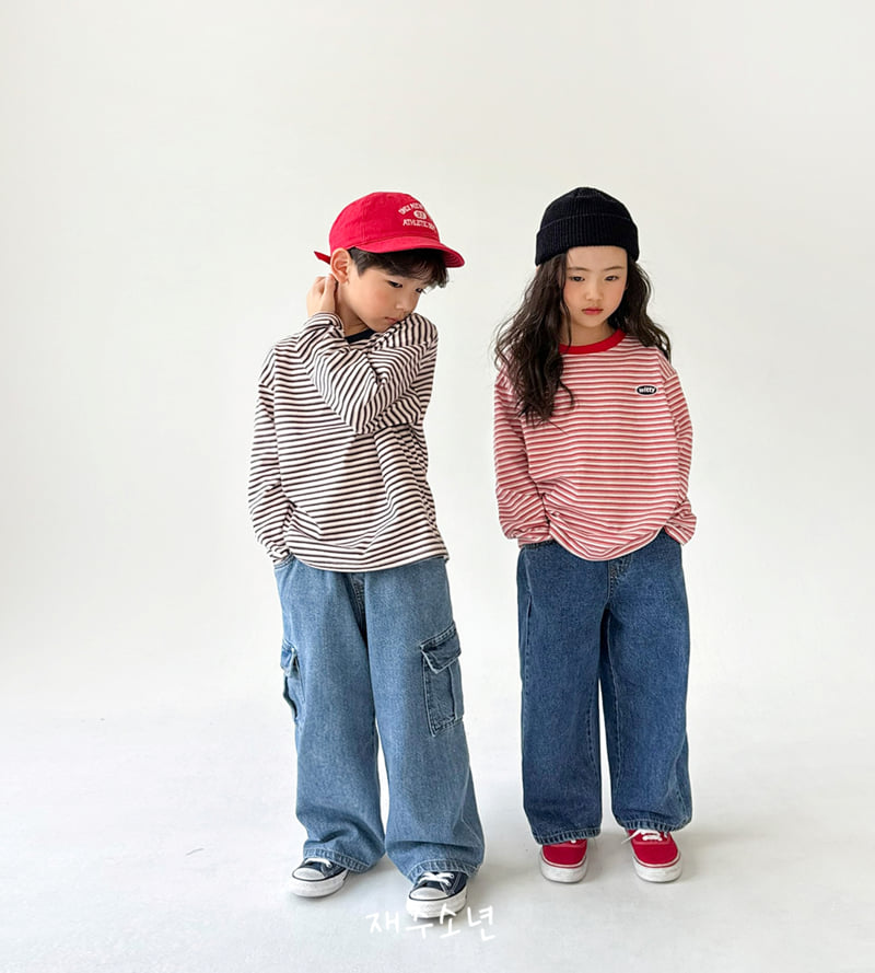 Witty Boy - Korean Children Fashion - #magicofchildhood - Hip Cargo Denim Pants - 3